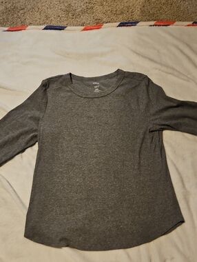 Sonoma Ribbed Crewneck Tee - Heather Gray
